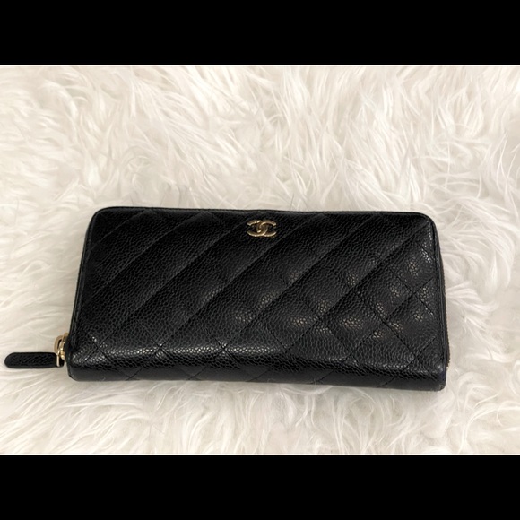 Chanel Caviar leather Matelasse long zip around wallet - Picture 1 of 8